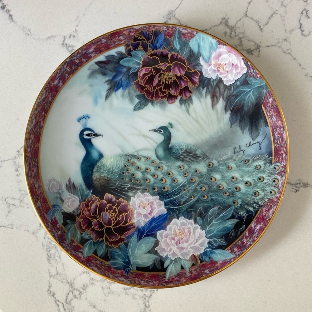 Lily Chang Gardens Of Paradise Collection #1 “Tranquility” Ceramic Art Plate